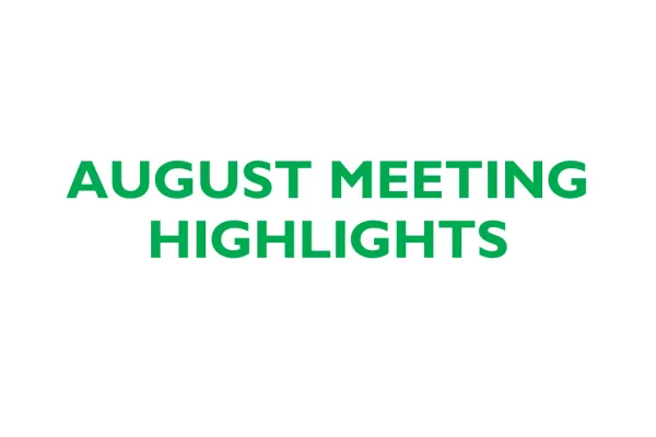 August Membership Meeting